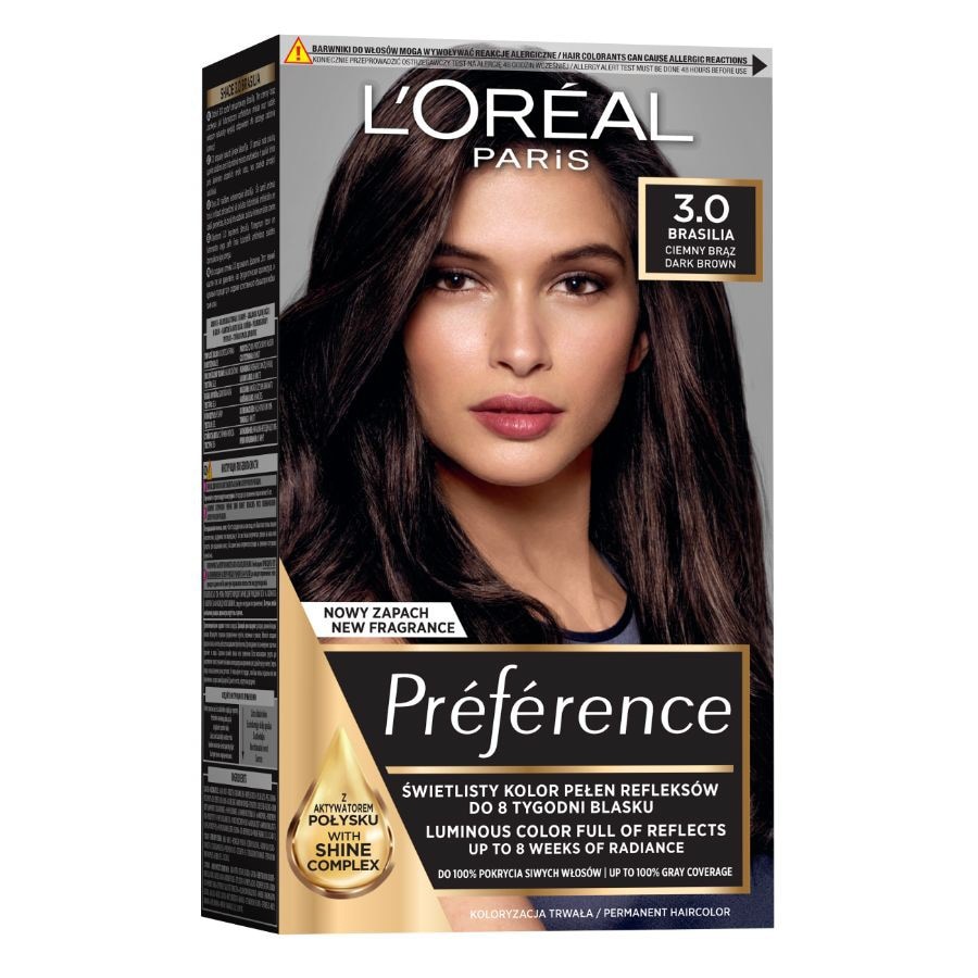 L'Oreal Paris Vopsea De Par Permanenta Cu Amoniac Preference .Brasilia Vopsea Par 1 Bucată