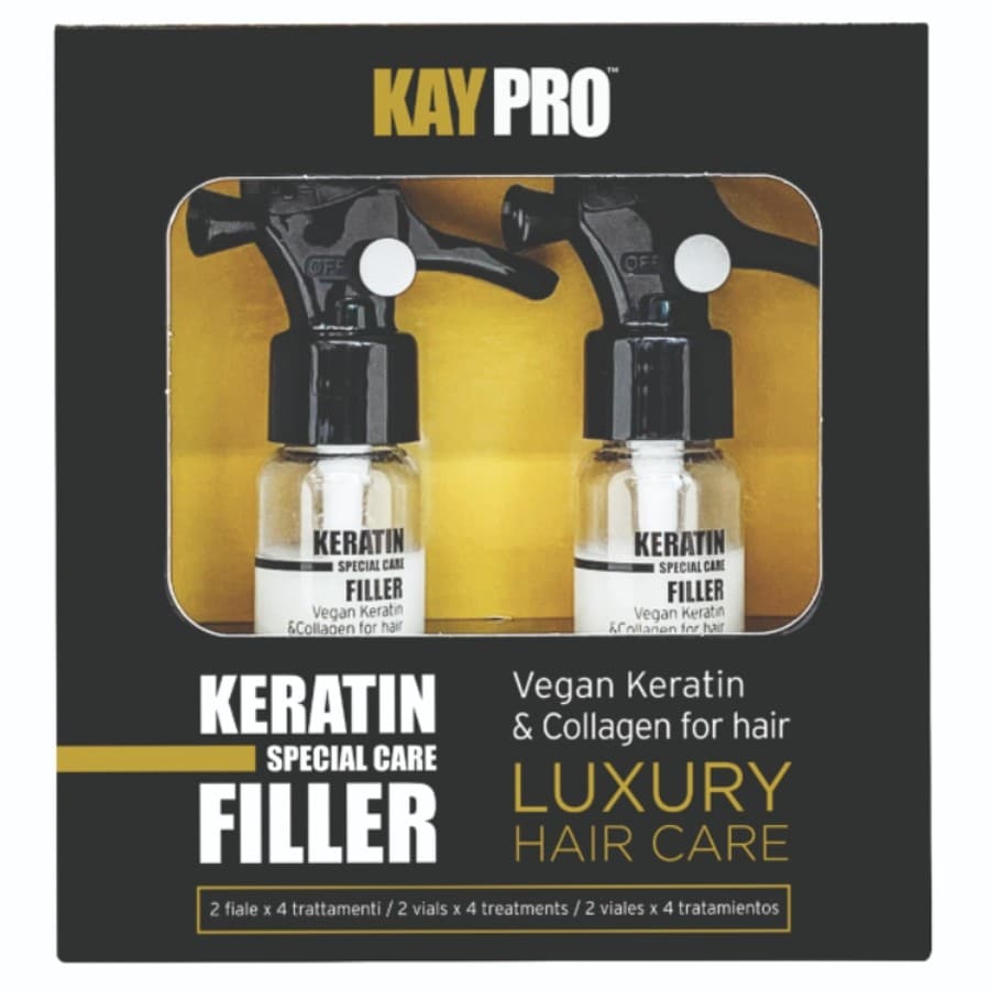 Kaypro Keratin Filler Vegan Keratin & Collagen Treatment For Hair  Fiole Tratament 1 Bucată