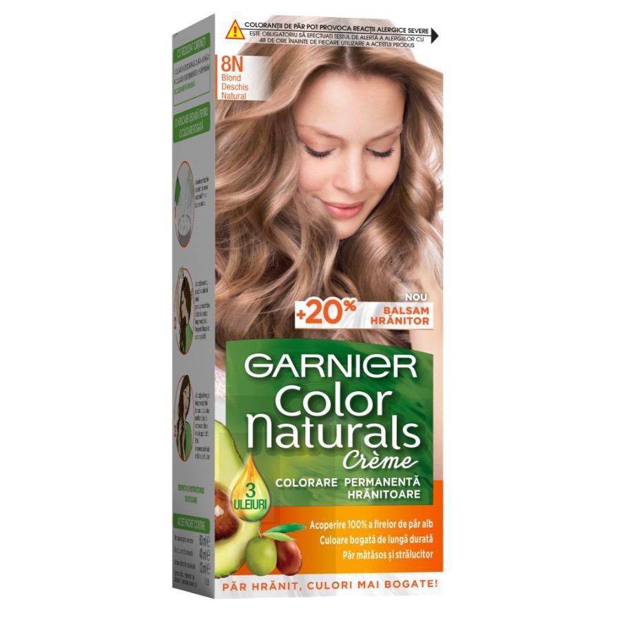 Garnier Color Naturals Vopsea De Par Permanenta N - Blond deschis natural Vopsea Par 1 Bucată