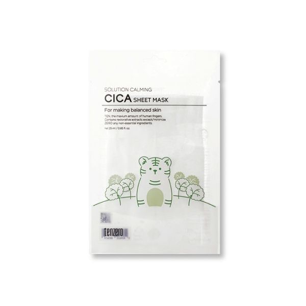 Tenzero Solution Calming Cica Sheet Mask  Masca Fata 25 g