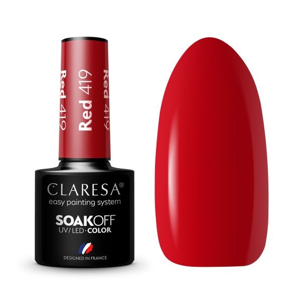 Claresa SoakOff UV/LED Color Red  Lac Unghii 5 g