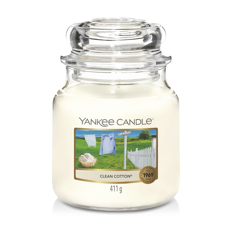 Yankee Candle Candle Jar Clean Cotton  Lumanare Parfumata 411 g