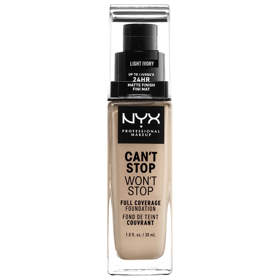 NYX Professional Makeup Cant Stop Wont Stop 24h Foundation Light Ivory Fond Ten 30 ml
