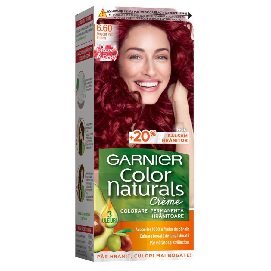 Garnier Color Naturals Vopsea De Par Permanenta .Roscat Pur Intens Vopsea Par 1 Bucată