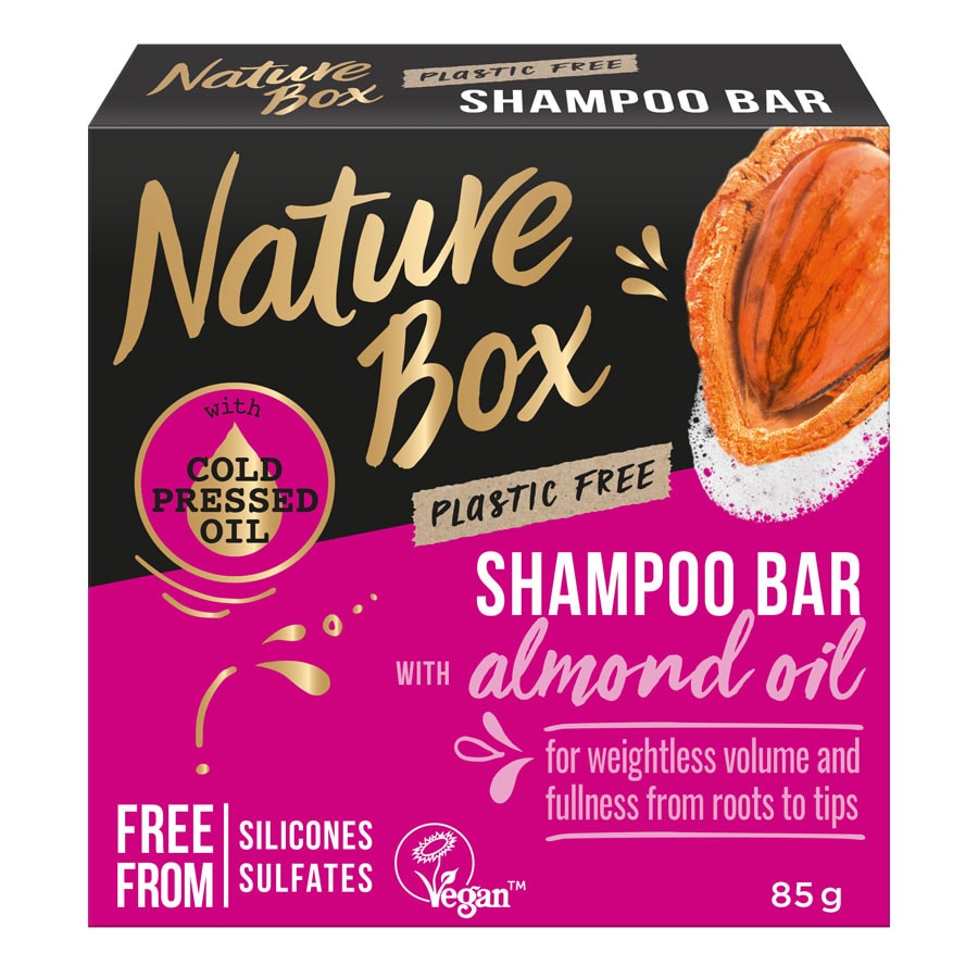 Nature Box Sampon Solid Reparator Cu Ulei De Migdala Presat La Rece  Sampon 85 ml