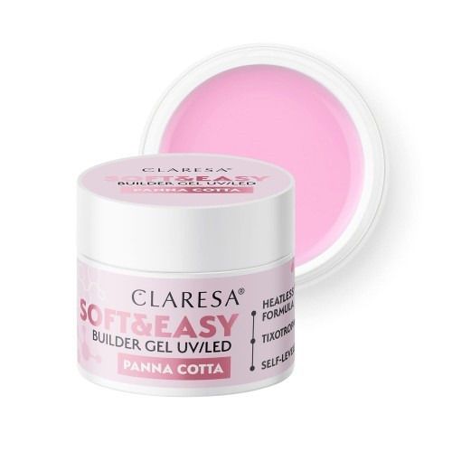 Claresa Soft & Easy Builder Gel UV Panna Cotta Lac Unghii 12 g