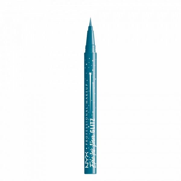 NYX Professional Makeup Epic Ink Waterproof Liquid Eyeliner Glitz Tapered Twinkle - Shimmer Teal Blue Tus Ochi 1 ml