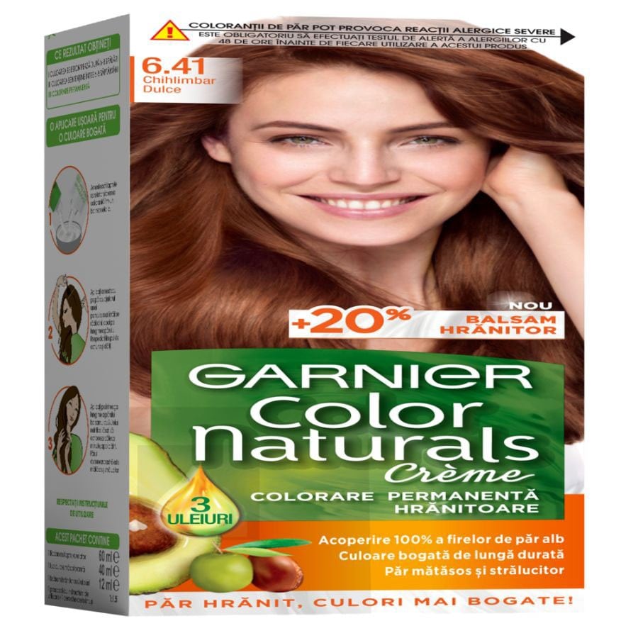 Garnier Color Naturals Vopsea De Par Permanenta .Chihlimbar Dulce Vopsea Par 1 Bucată