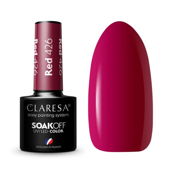 Claresa SoakOff UV/LED Color Red  Lac Unghii 5 g