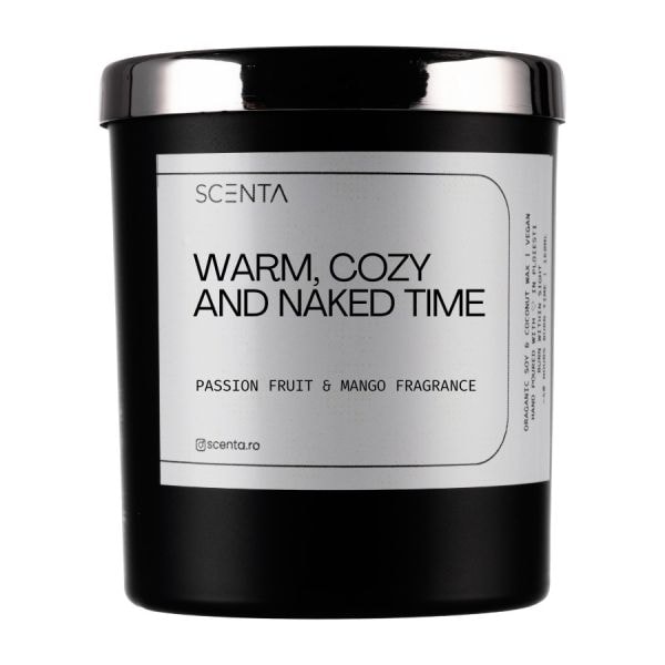 Scenta Warm. Cozy And Naked Time  Lumanari 160 ml