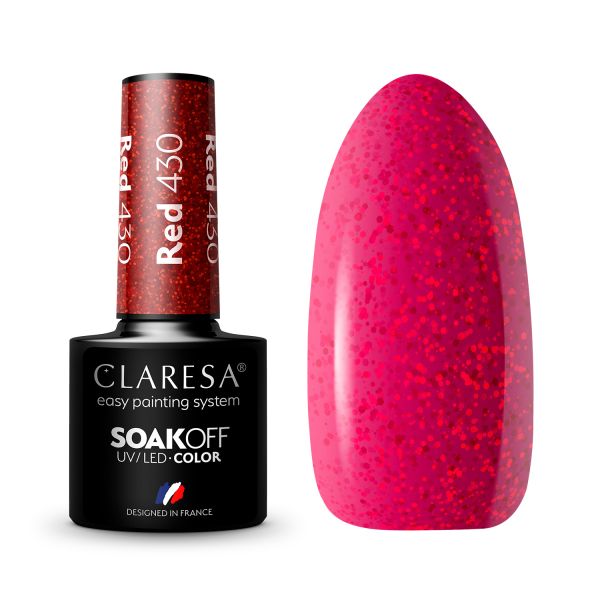 Claresa SoakOff UV/LED Color Red  Lac Unghii 5 g