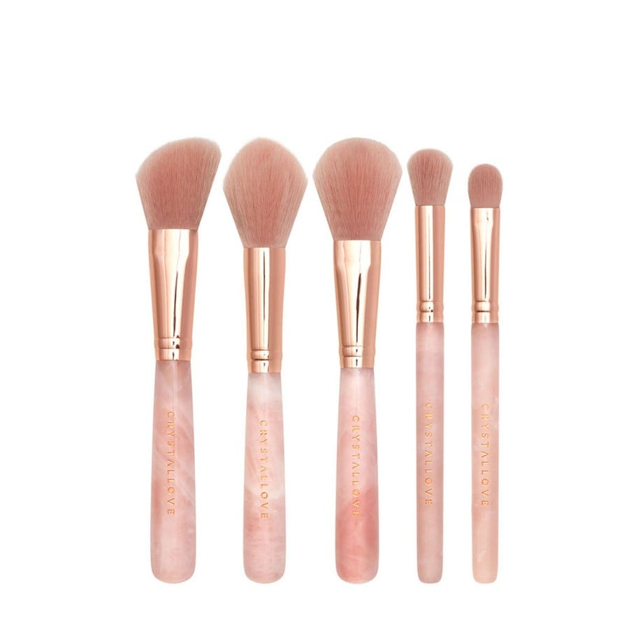 Crystallove Rose Quartz Makeup Brushes Set  Set Pensule 1 Bucată
