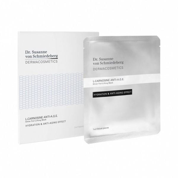 Dr. Susanne von Schmiedeberg L-Carnosine Anti-A.G.E. Silver Foil Lifting Mask  Masca 1 Bucată