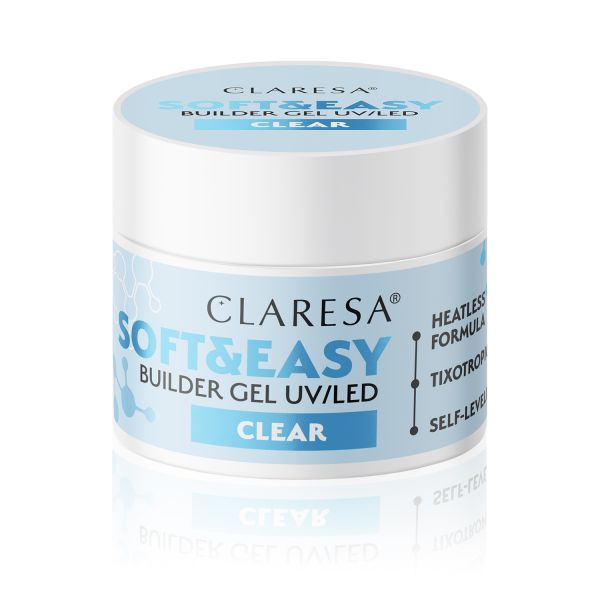 Claresa Soft & Easy Builder Gel UV Clear Lac Unghii 12 g