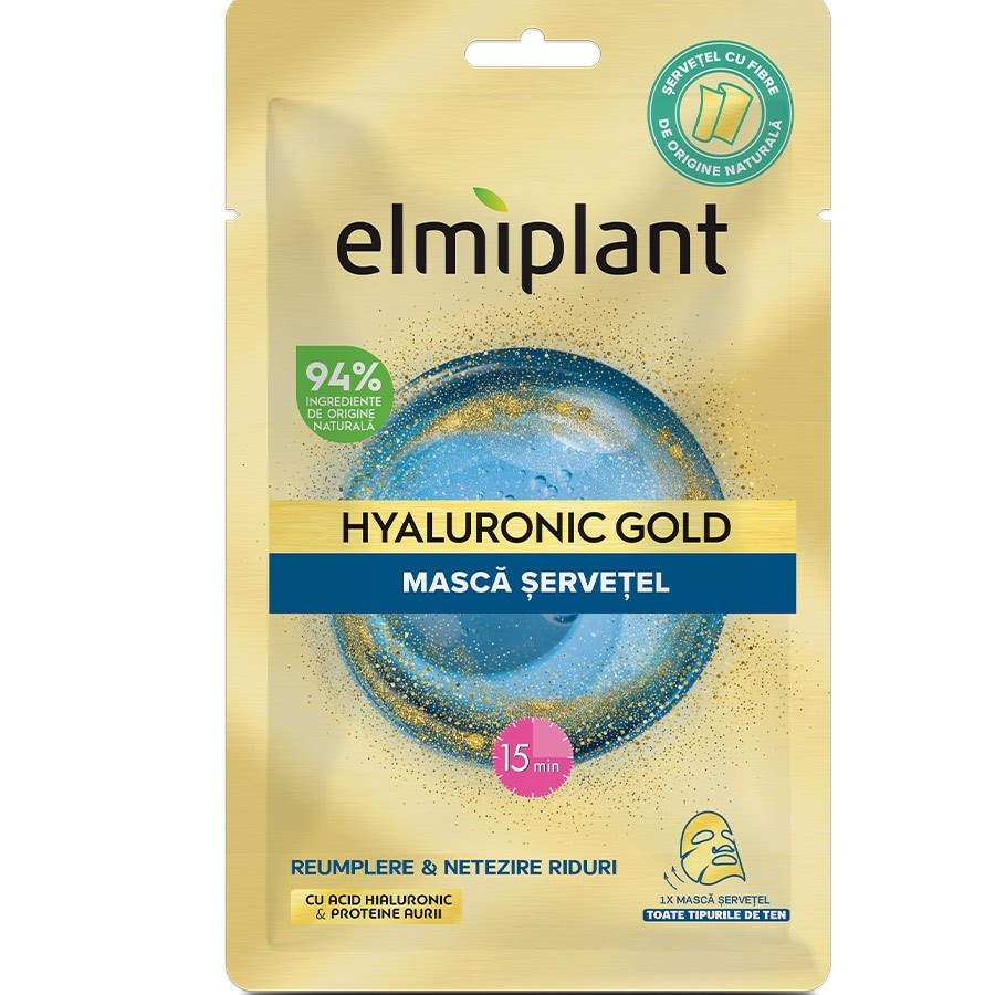 Elmiplant Hyaluronic Gold Masca Servetel  Masca 25 ml