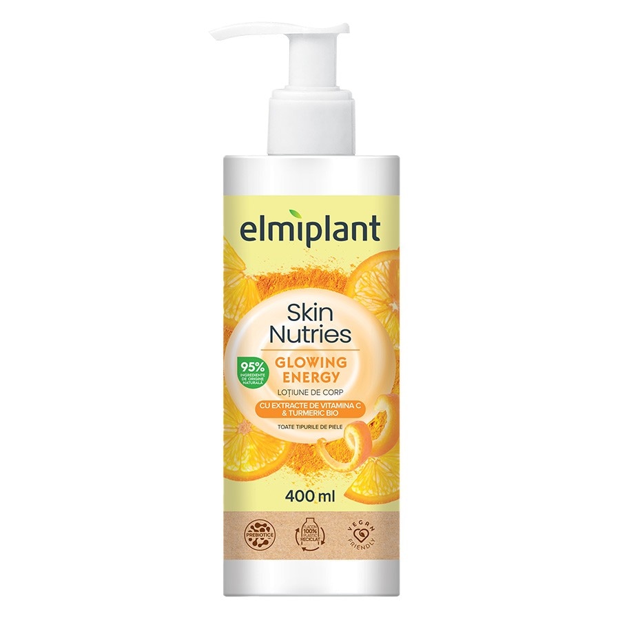 Elmiplant Skin Nutries Glowing Energy Vitamin C & Turmeric  Lotiune Corp 400 ml