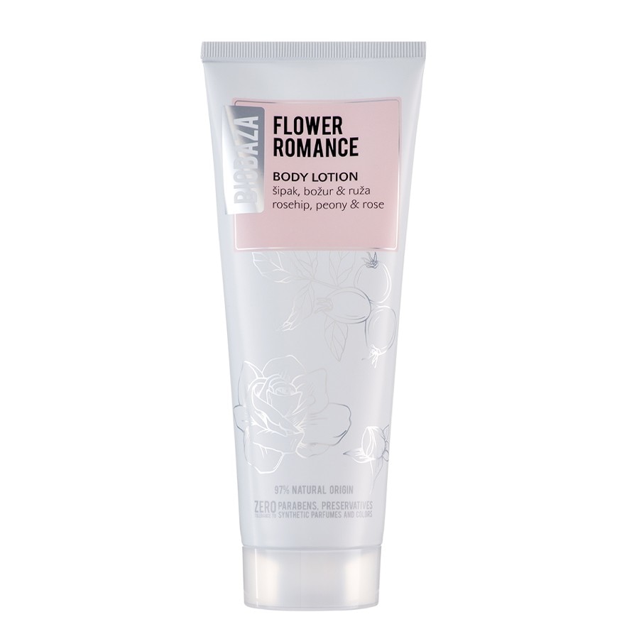 Biobaza Body Lotion - Flower Romance Rosehip, Peony & Rose  Lotiune Corp 250 g