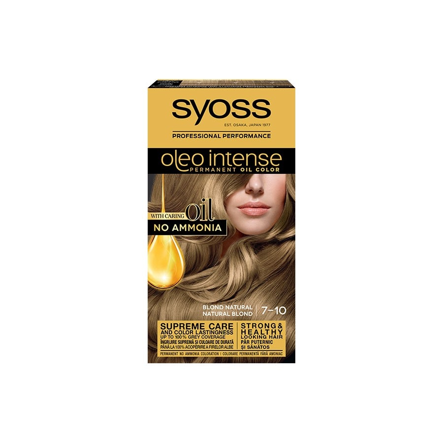 Syoss Vopsea De Par Permanenta Oleo Intense Blond Natural Vopsea 115 ml