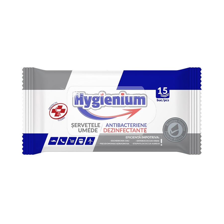 Hygienium Servetele Antibacteriene Si Dezinfectante  Servetele Umede 1 Bucată