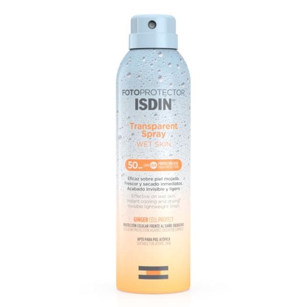 Isdin Fotoprotector Transparent Spray Wet Skin Spf 50  Protectie Solara 250 ml
