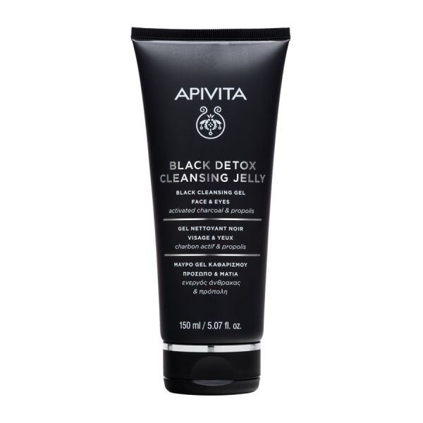 Apivita Black Cleansing Gel – Face And Eyes  Gel Curatare 150 ml