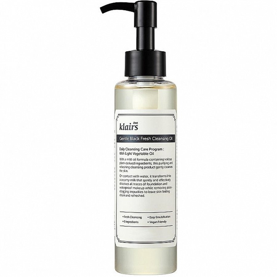 Dear Klairs Gentle Black Fresh Cleansing Oil  Crema Fata 150 ml