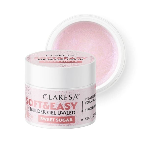 Claresa Soft & Easy Builder Gel UV Sweet Sugar Lac Unghii 12 g