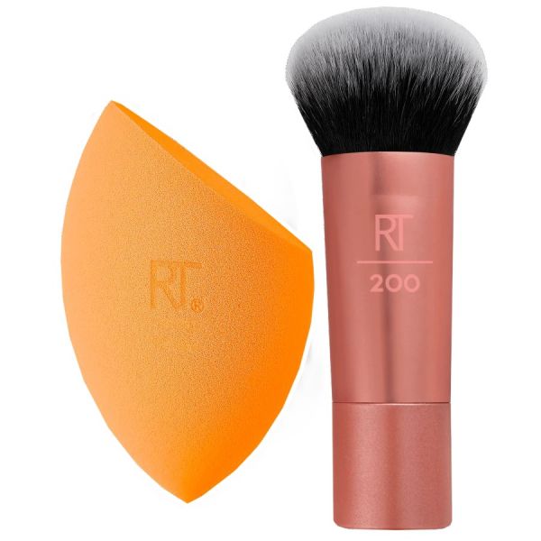 Real Techniques Mini Travel Duo Face Bursh Set  Set Pensule 1 Bucată