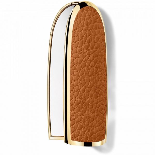Guerlain Rouge G - Jewel Case With Double Mirror  Customizable Lipstick LE-CAMEL Carcasa Ruj 1 Bucată