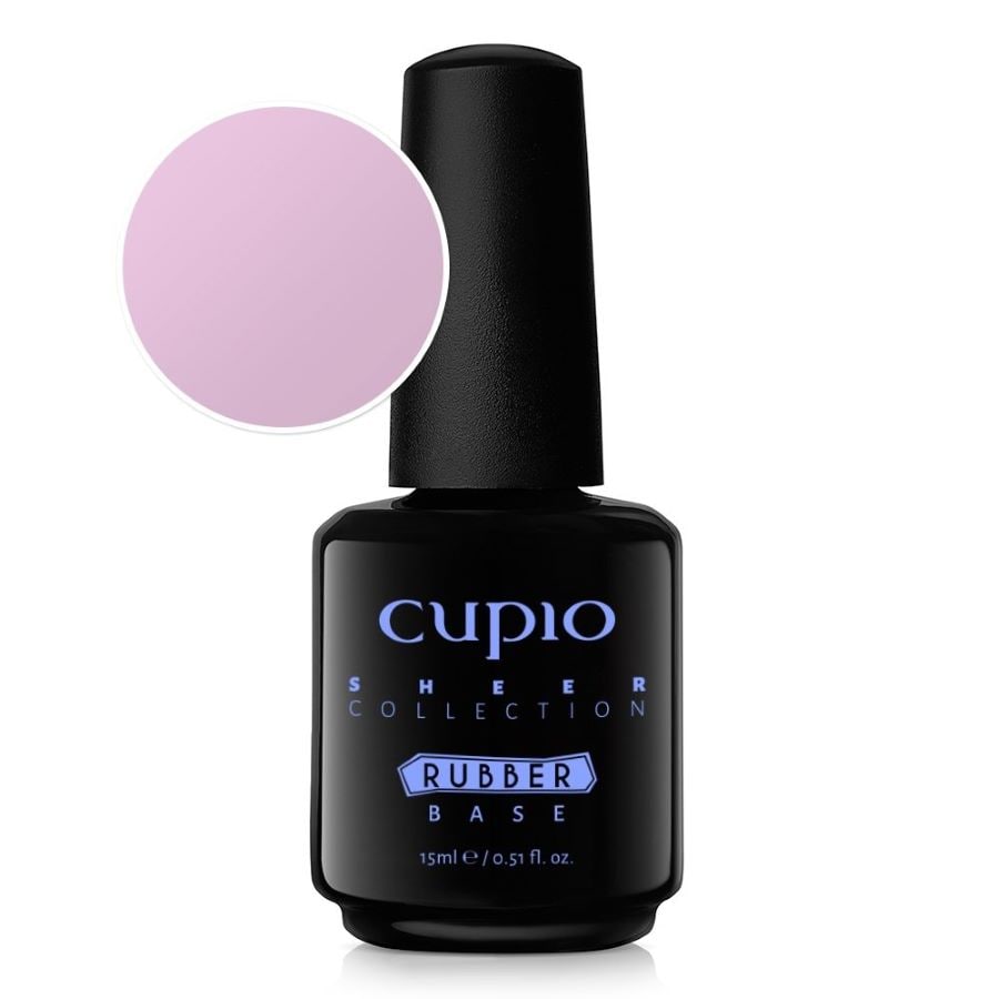 Cupio Rubber Base Sheer Collection Lilac Veil Rubber Base 15 ml
