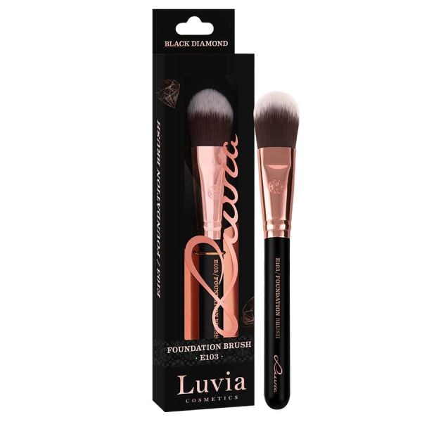 Luvia Cosmetics Foundation Brush Black E103  Pensula Fond Ten 1 Bucată