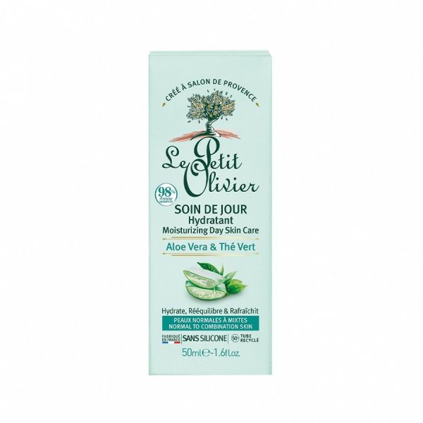 Le Petit Olivier Moisturizing Day Cream Aloe Vera & The Vert  Crema Fata 50 ml
