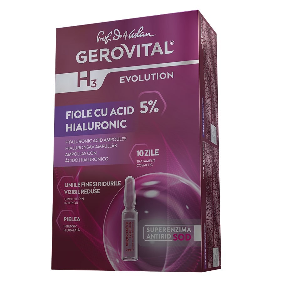 Gerovital H3 Evolution Hyaluronic Acid Ampoules  Ser 1 Bucată