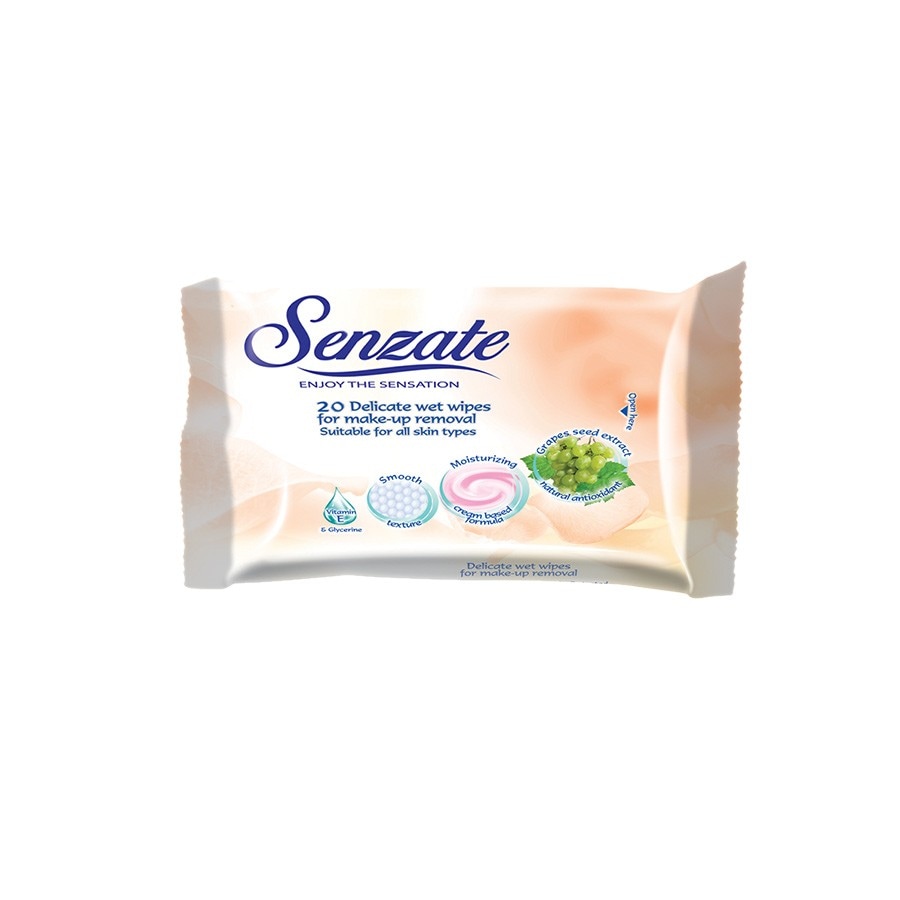 Senzate Servetele Demachiante Delicate  Servetele Demachiante 20 Bucăți