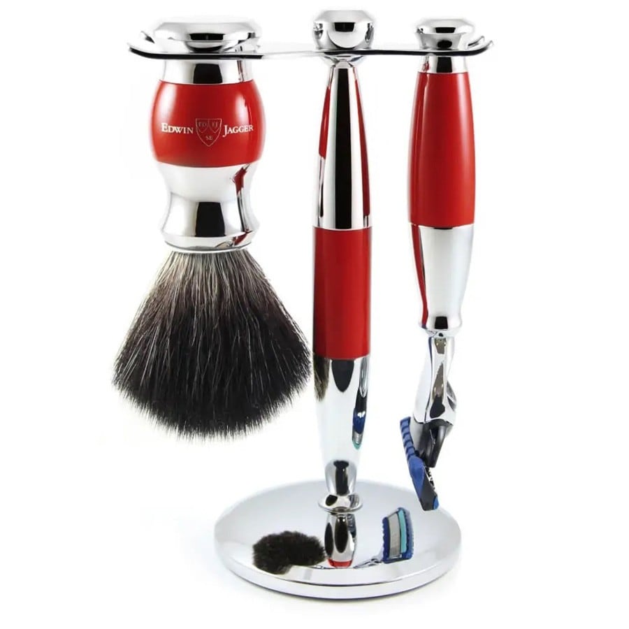 Edwin Jagger Fusion Red Gift Set 3 Pieces  Set Ingrijire 392 g
