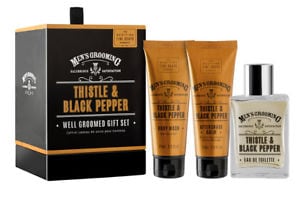 Scottish Fine Soaps Mens Grooming Thistle&Black Pepper Well Groomed Gift Set  Set Parfumerie 1 Bucată