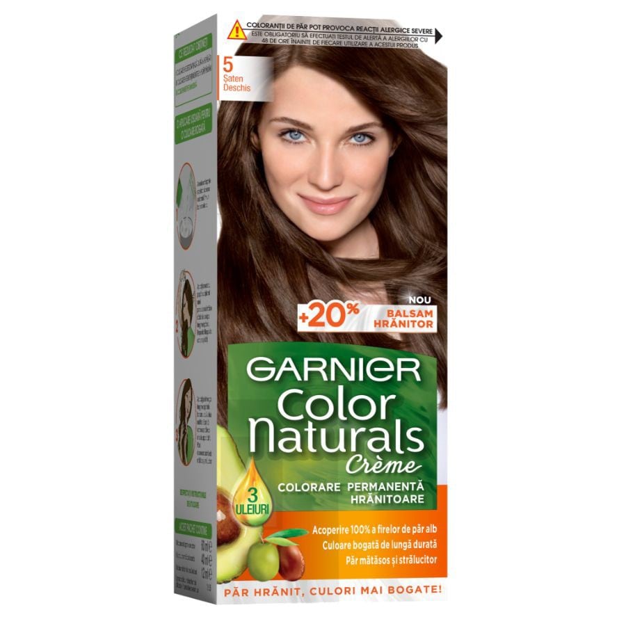 Garnier Color Naturals Vopsea De Par Permanenta Saten Deschis Vopsea Par 1 Bucată