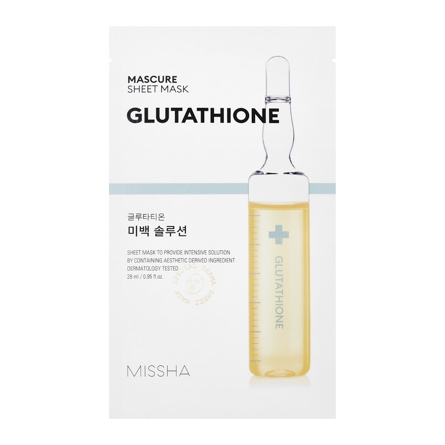 Missha Mascure Whitening Solution Sheet Mask Glutathione  Masca Fata 28 ml