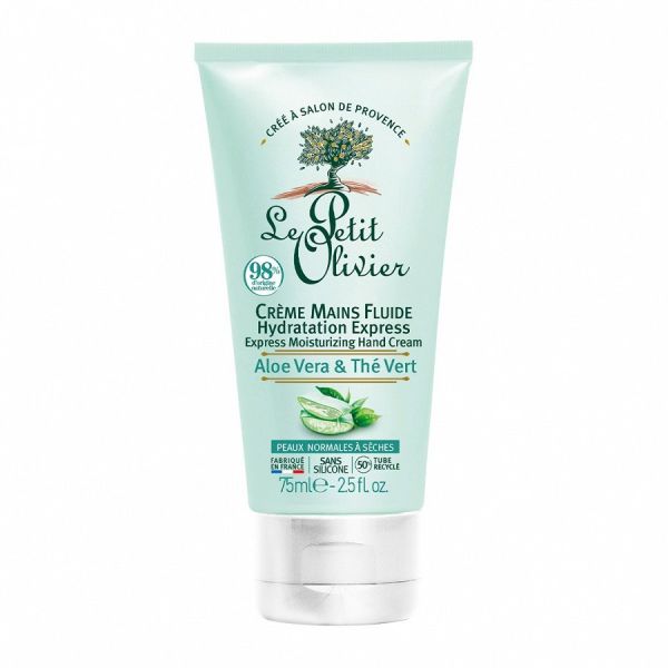 Le Petit Olivier Express Moisturizing Hand Cream Aloe Vera & The Vert  Crema Maini 75 ml
