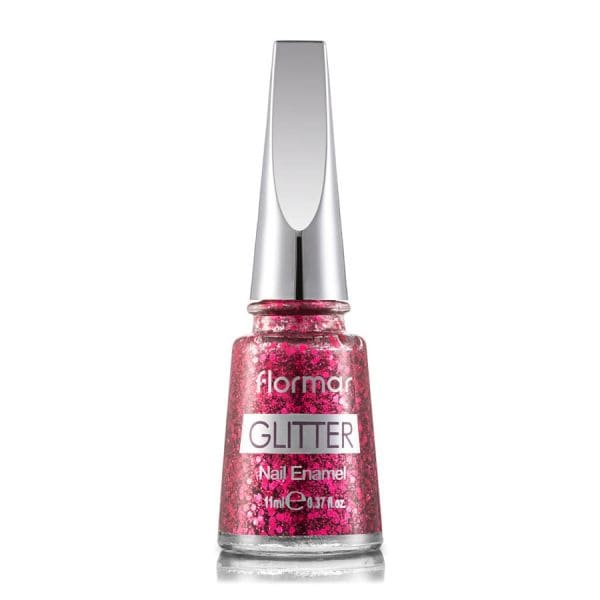 Flormar Nail Emanel Glitter Rubby Light Lac Unghii 11 ml