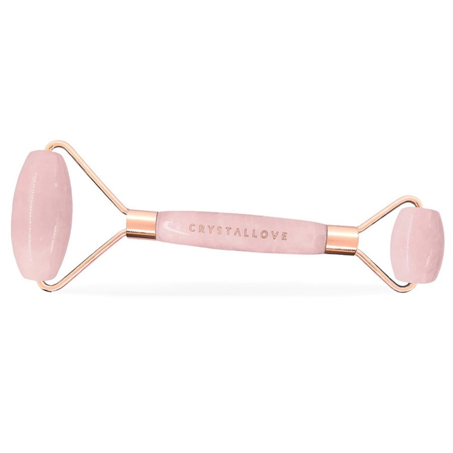 Crystallove Rola Din Cuart Roz Pentru Masaj Facial  Dispozitiv Masaj 1 Bucată