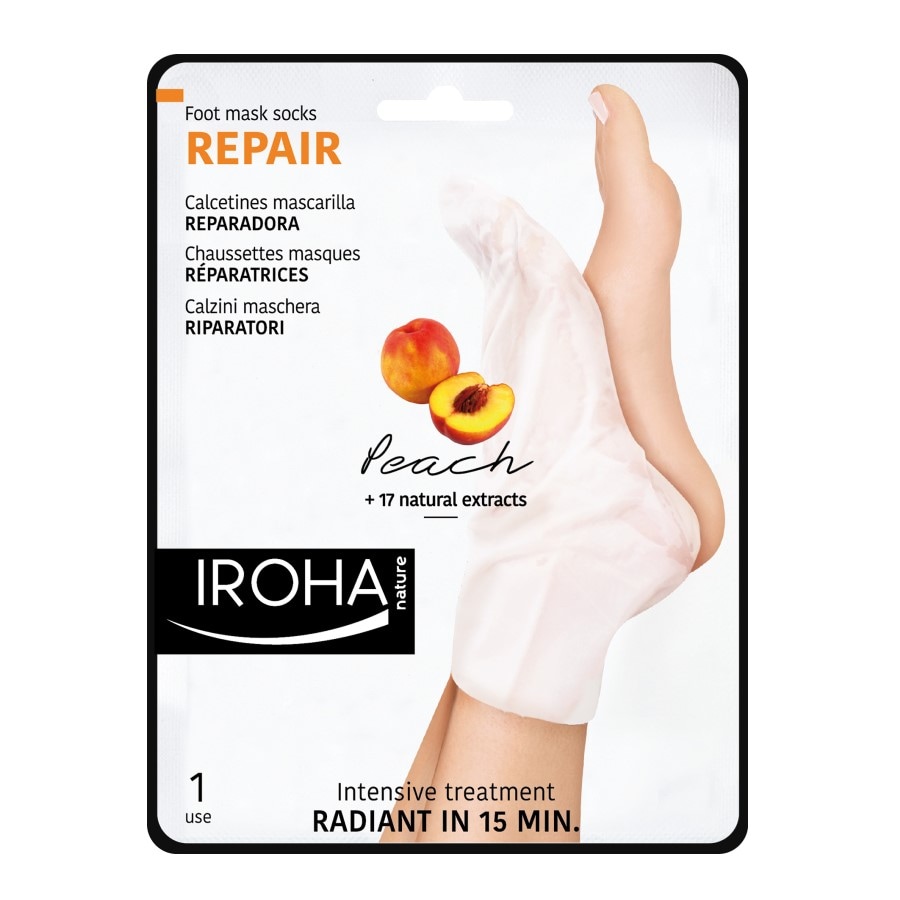 Iroha Foot Mask Socks Repairing -Peach  Masca Picioare 18 ml