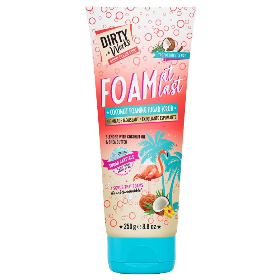 Dirty Works Coconut Foaming Sugar Scrub  Gel Dus 250 ml