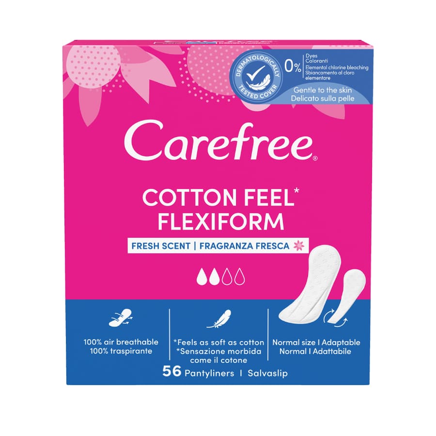 Carefree Cotton Feel Flexiform  Protej-Slipuri  Absorbante 1 Bucată