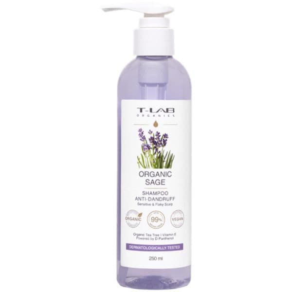 T-LAB Organics Organic Sage Anti-Dandruff Shampoo  Sampon 250 ml