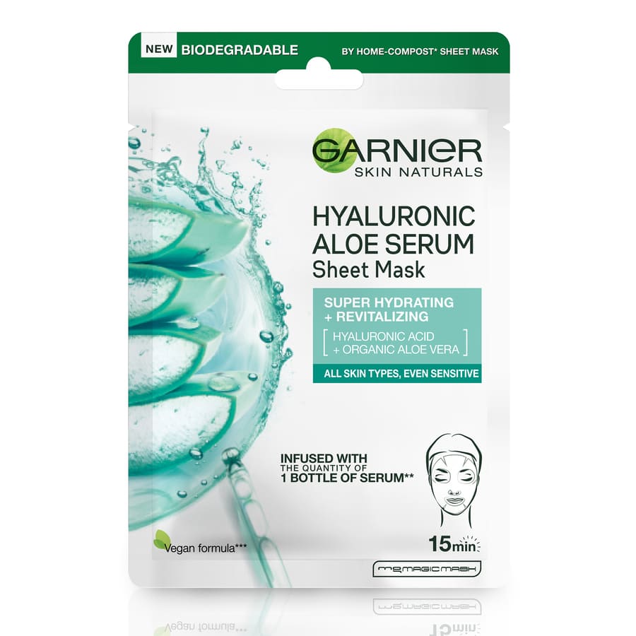 Garnier Masca Servetel Cu Extract De Aloe  Masca Fata 32 g