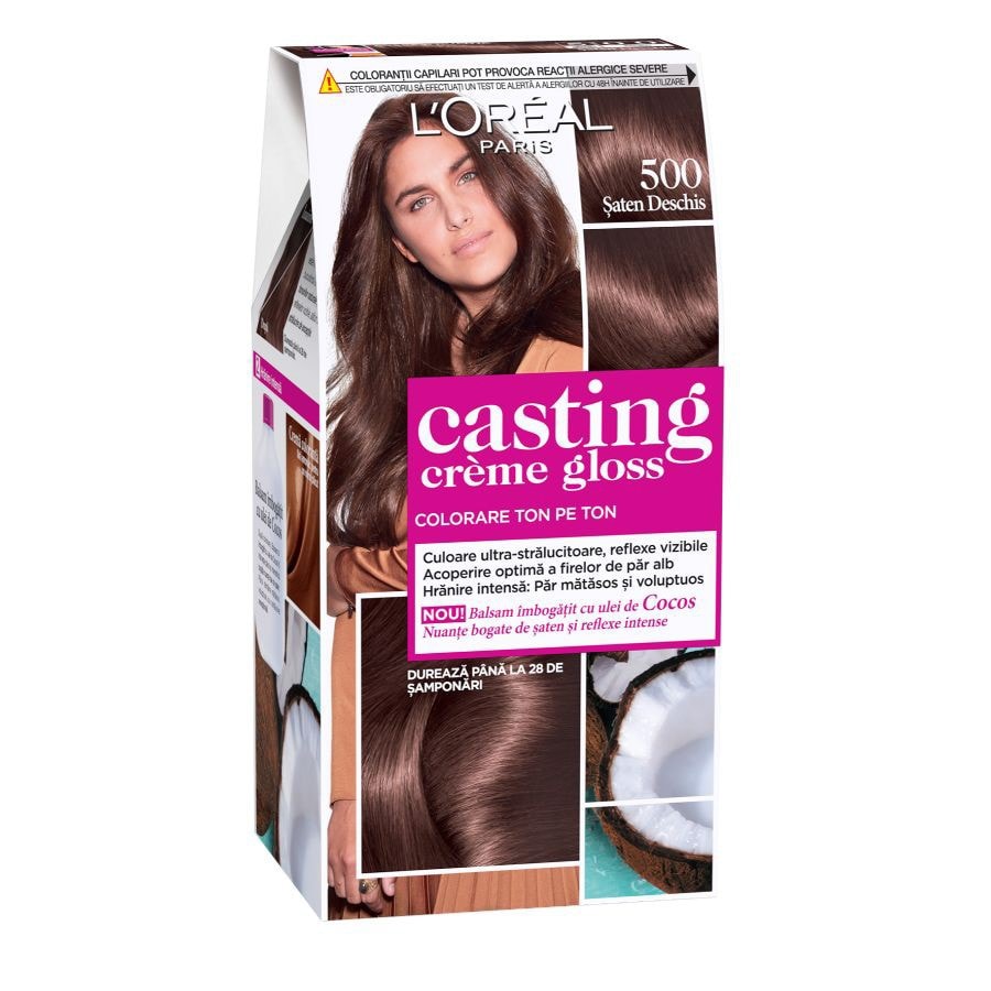 L'Oreal Paris Vopsea De Par Permanenta Cu Amoniac Casting Creme Gloss Saten Deschis Vopsea Par 1 Bucată