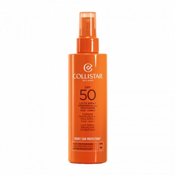 Collistar Tanning Moisturizing Milk Spray Face Body  Autobronzant 200 ml