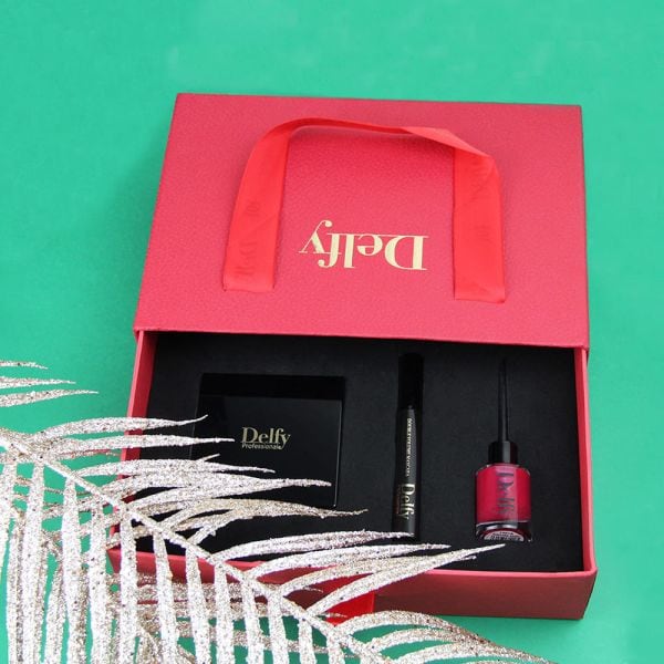 Delfy Cosmetics Gift Box 201 Fantasy Palette & Double Volume Mascara Amore Mio   80 ml