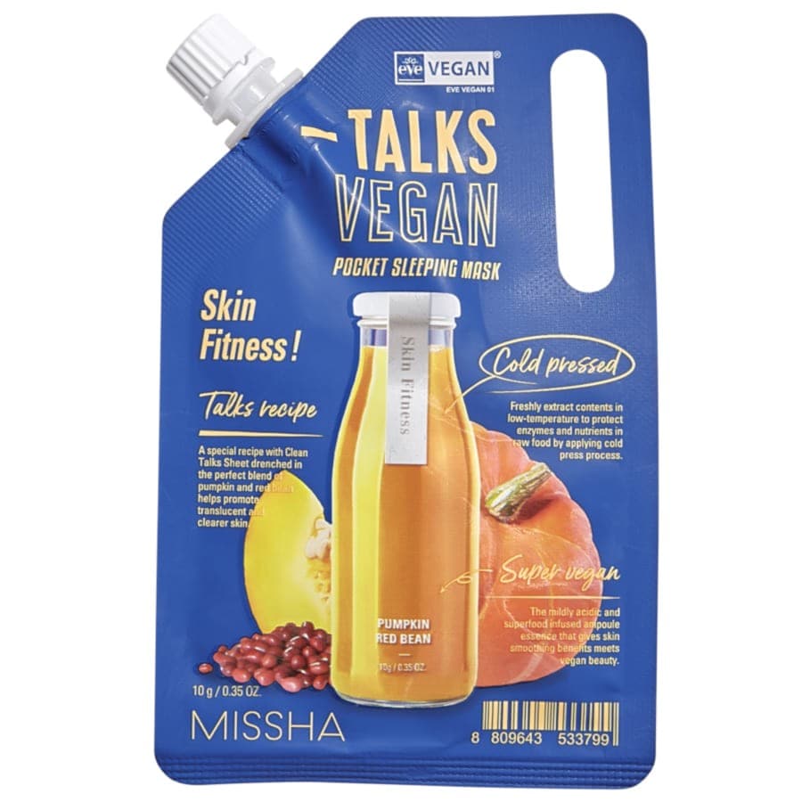 Missha Talks Vegan Squeeze Pocket Sleeping Mask Skin Fitness  Masca Fata 10 g